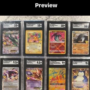 SGC graded Pokemon lot. Only the top 4